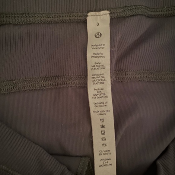 Brown, bone and green Lululemon midrise joggers. Bone has a light lining. Size 8 - Picture 6 of 7